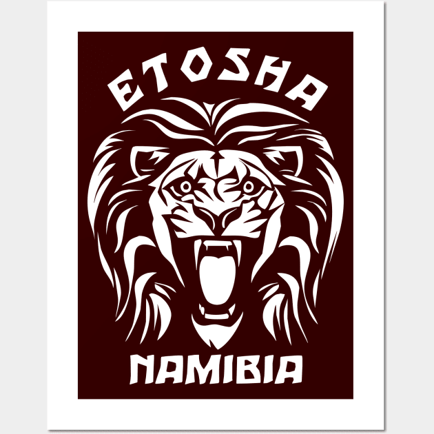 Etosha National Park - Namibia | Lion Face Wall Art by TMBTM